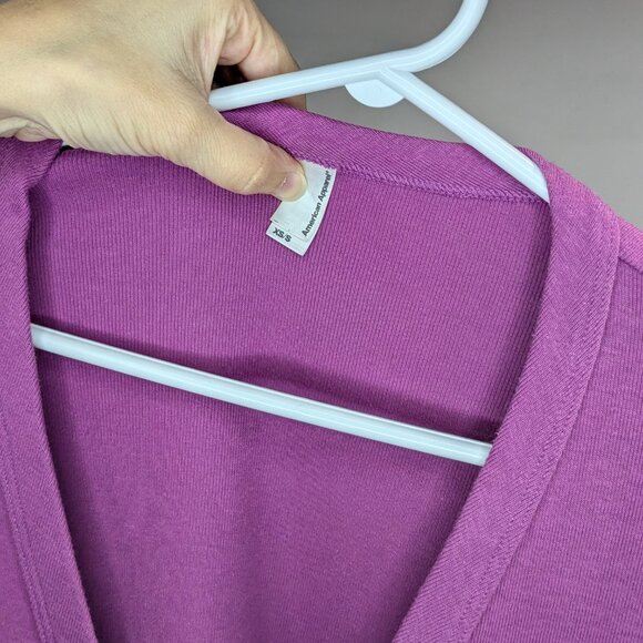 *3/$10* American Apparel V-Neck Cardigan Purple Size XS/Small - Picture 3 of 3